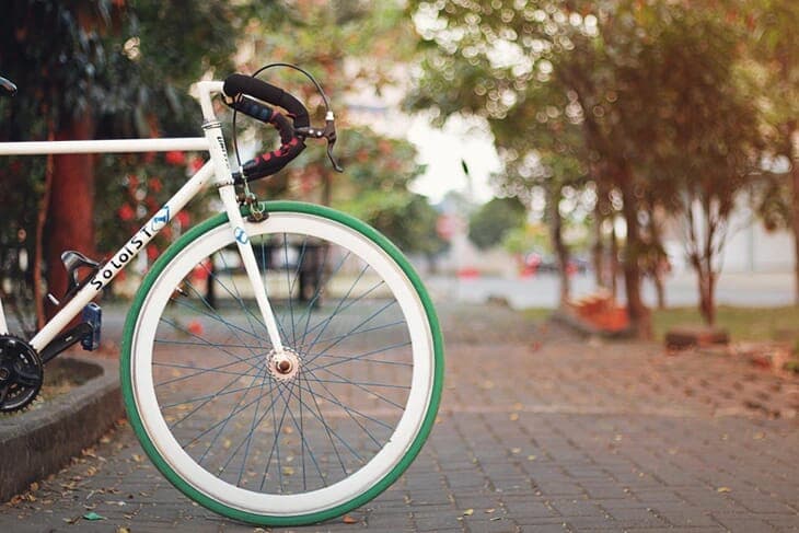 Bicycle Green Tyre