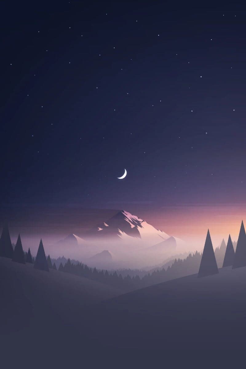 Abstract Foggy Moon